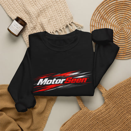 MotorSeen™ Redline Brush-Streak Crewneck