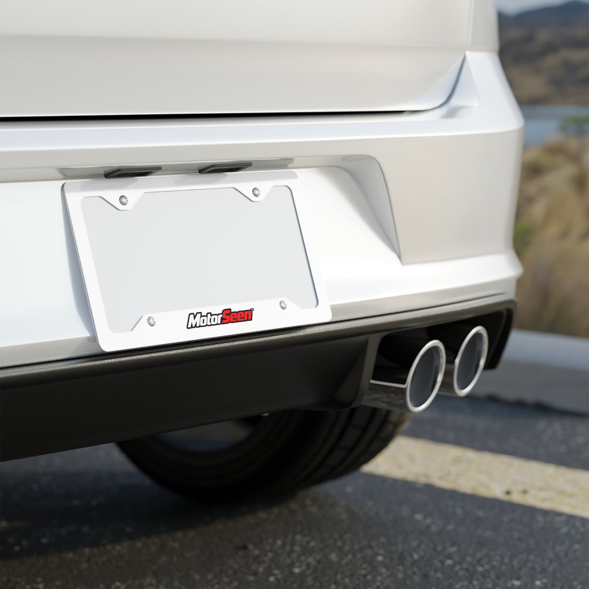 MotorSeen™ Trackline Metal License Plate Frame